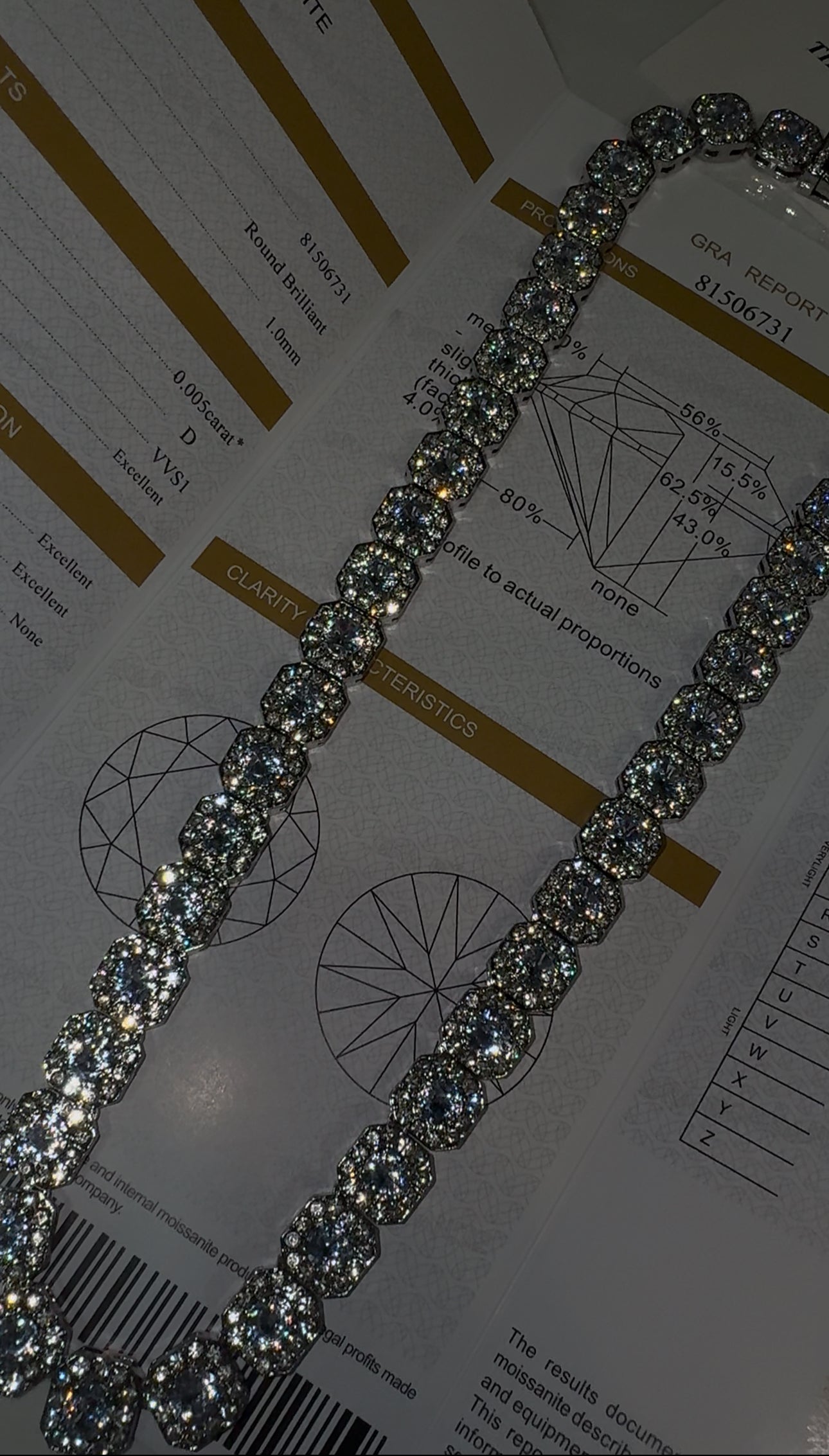 10MM VVS1 Moissanite Cluster Cuban Chain