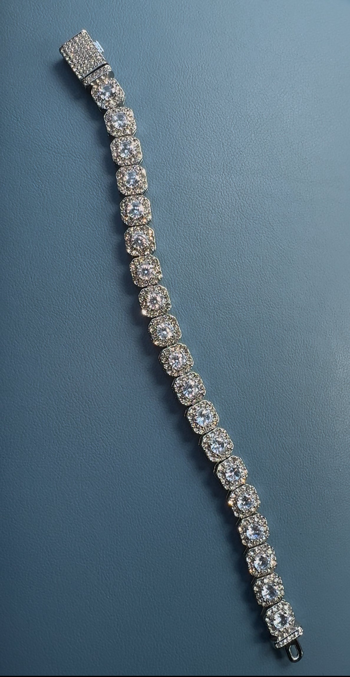 VVS1 Moissanite Mixed CZ Cluster Bracelet