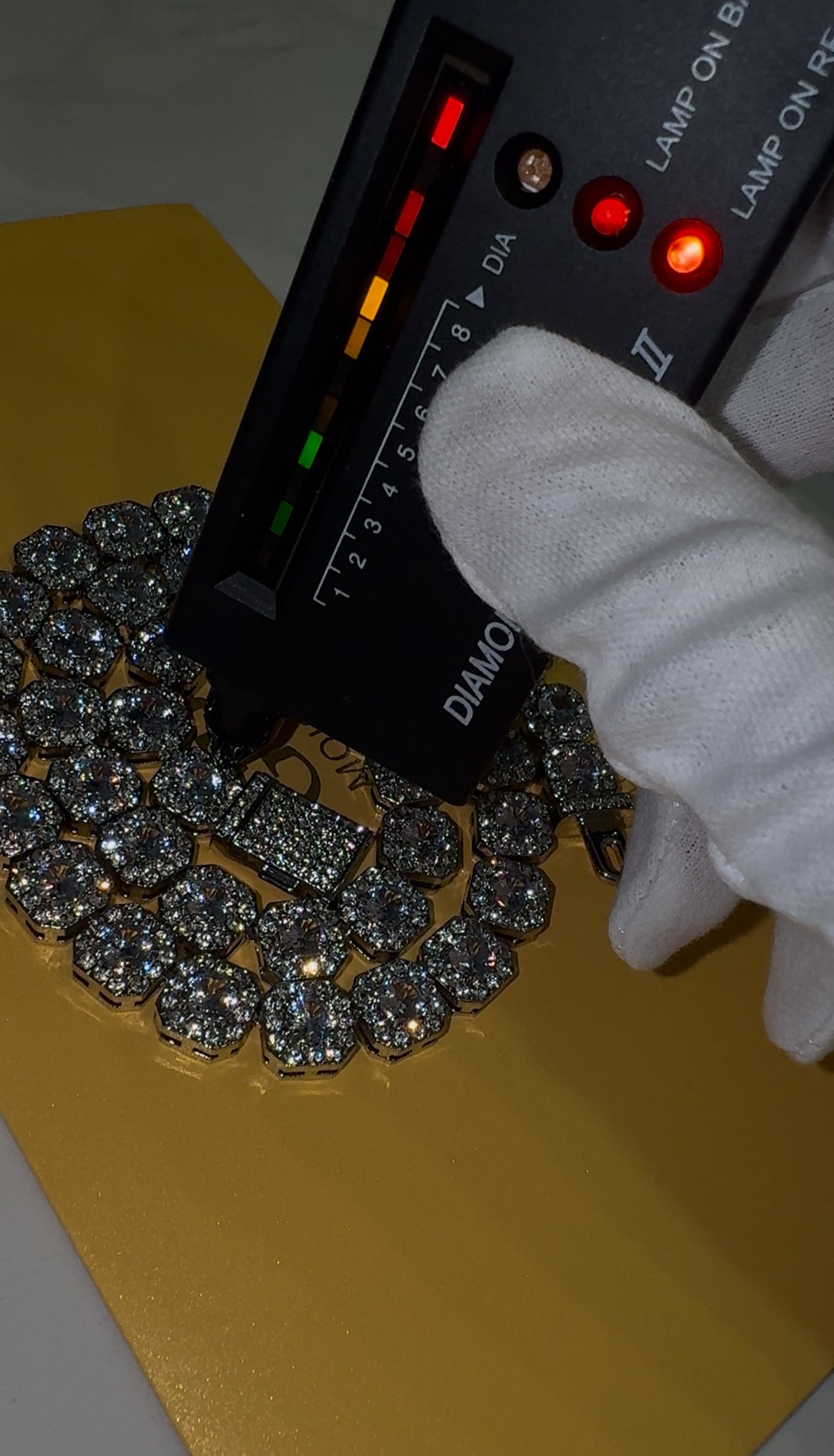 10MM VVS1 Moissanite Cluster Cuban Chain