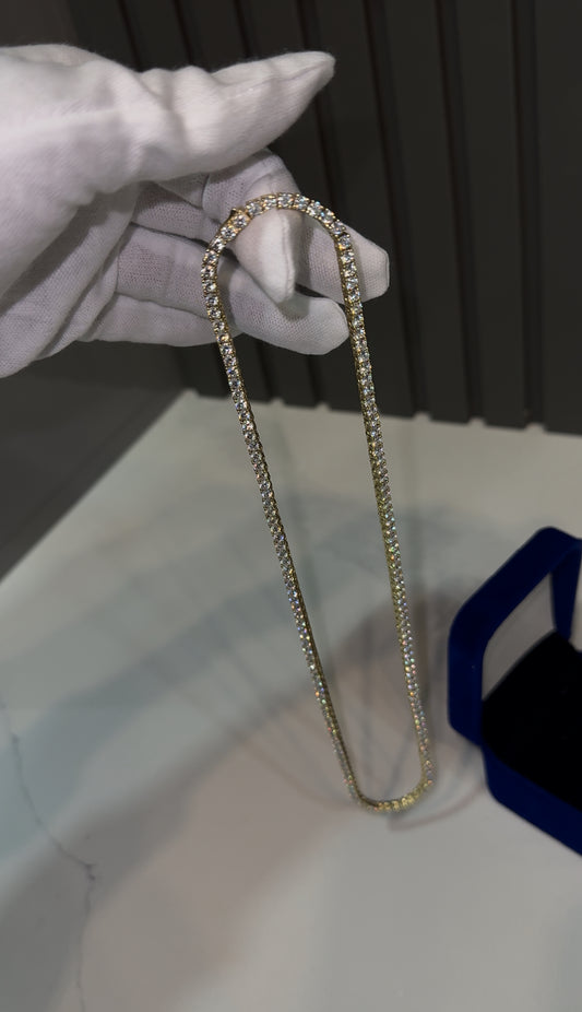 925 Sterling Silver VVS1 Moissanite Tennis Chain