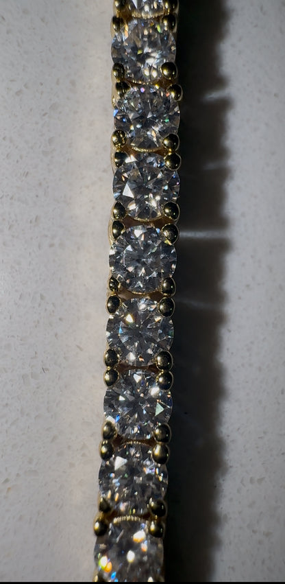 925 Sterling Silver VVS1 Moissanite Tennis Chain