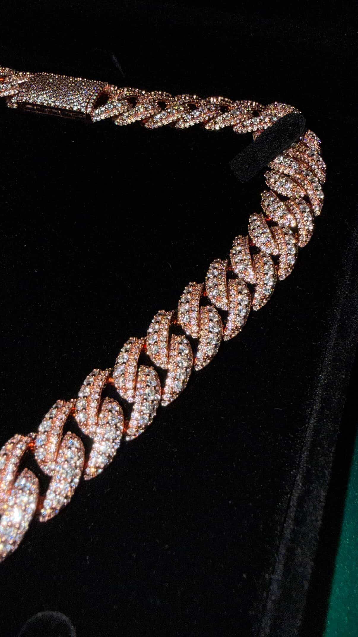 VVS1 MOISSANITE CUBAN Link Chain 14 - 18mm Iced Out Necklace for Men | 18K Gold Plated | Hip Hop Bling | GRA Certified, Statement Jewelry