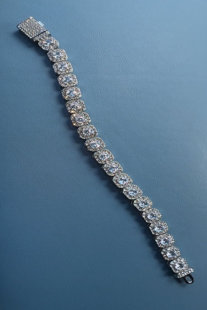 VVS1 Moissanite Cluster Bracelet