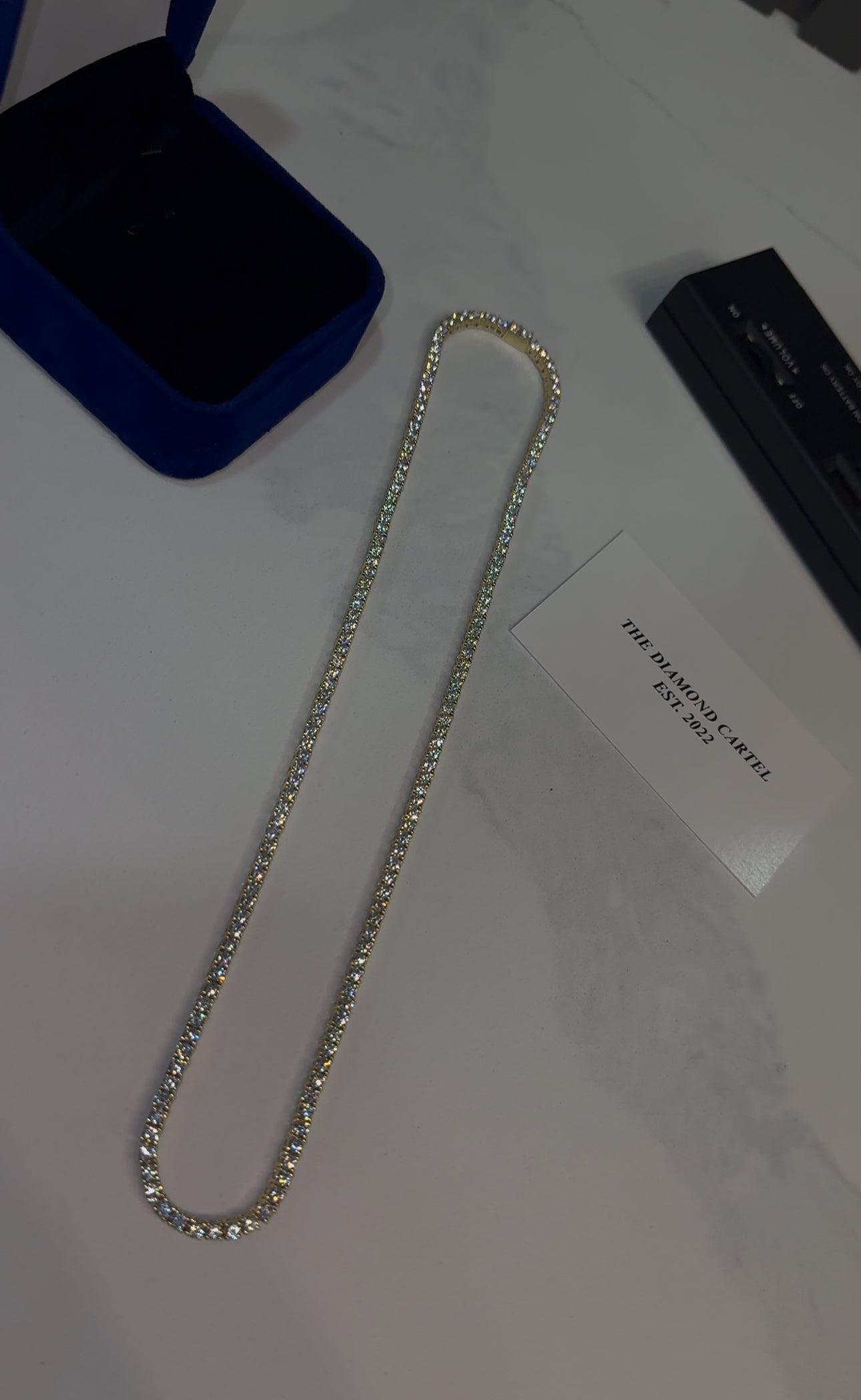 925 Sterling Silver VVS1 Moissanite Tennis Chain