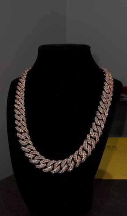 VVS1 MOISSANITE CUBAN Link Chain 14 - 18mm Iced Out Necklace for Men | 18K Gold Plated | Hip Hop Bling | GRA Certified, Statement Jewelry