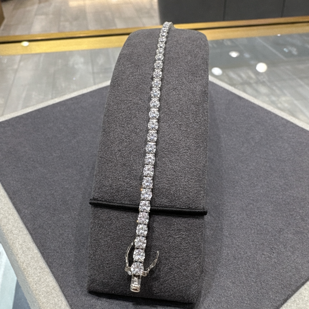 S925 Sterling Silver VVS1 Moissanite Tennis Bracelet