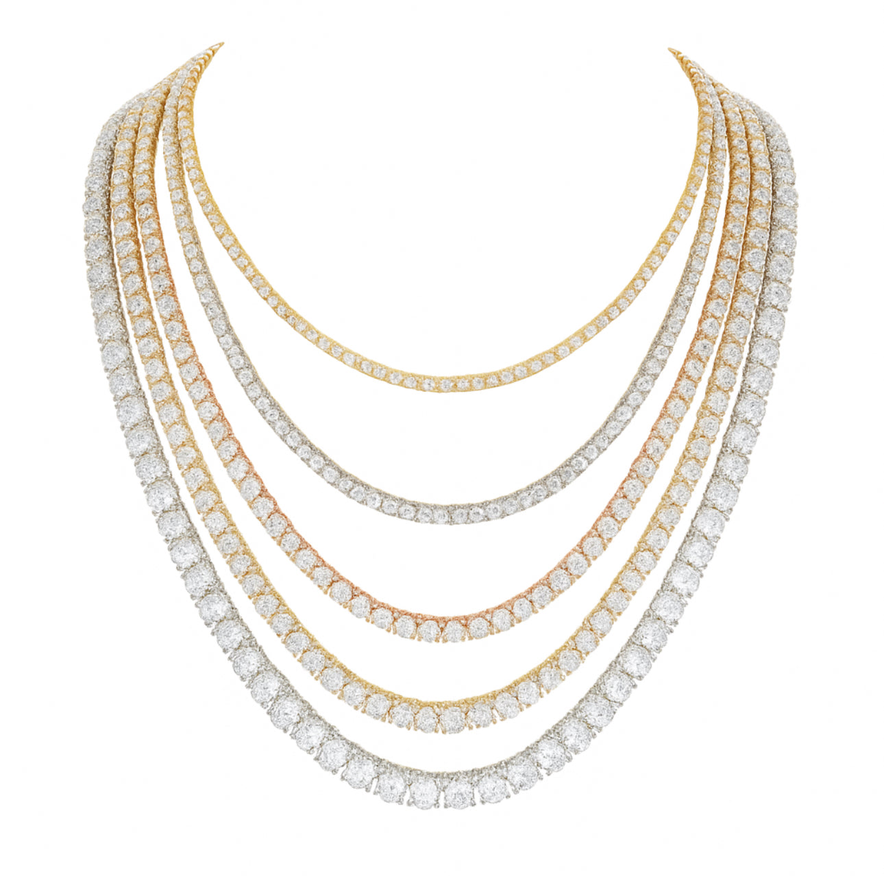 925 Sterling Silver VVS1 Moissanite Tennis Chain