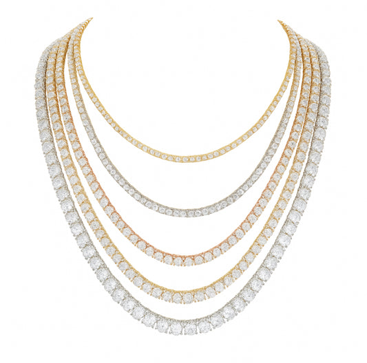925 Sterling Silver VVS1 Moissanite Tennis Chain