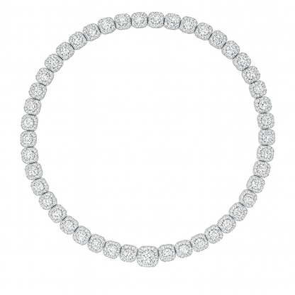 10MM VVS1 Moissanite Cluster Cuban Chain