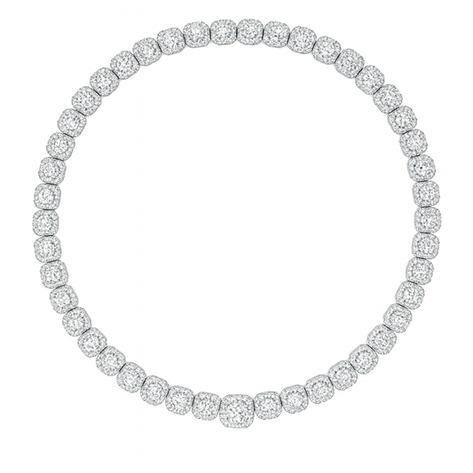 10MM VVS1 Moissanite Cluster Cuban Chain