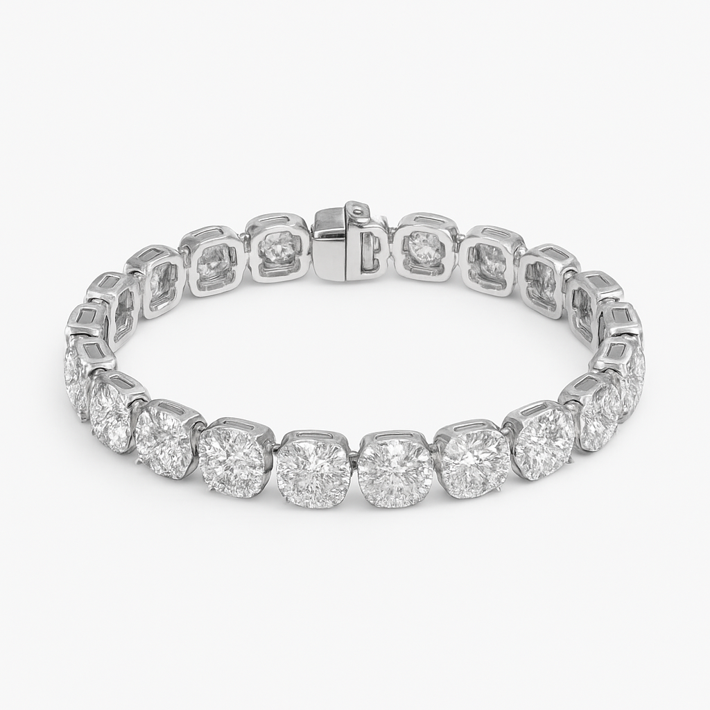 VVS1 Moissanite Cluster Bracelet
