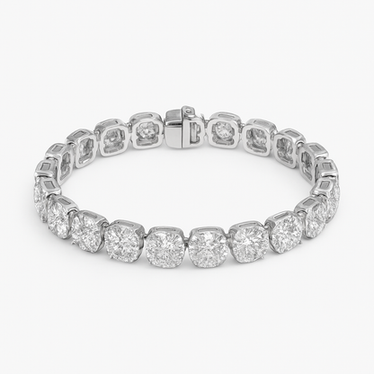 VVS1 Moissanite Cluster Bracelet