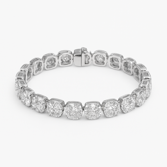 VVS1 Moissanite Cluster Bracelet