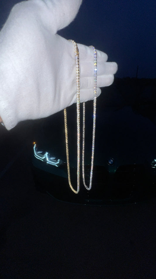 925 Sterling Silver VVS1 Moissanite Tennis Chain