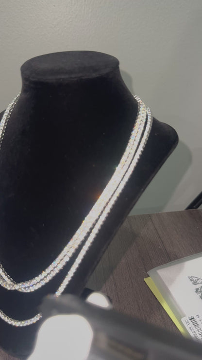 Moissanite Tennis Chain – VVS1 Diamond Look, Iced Out Shine (3mm–6mm, D-F Color)