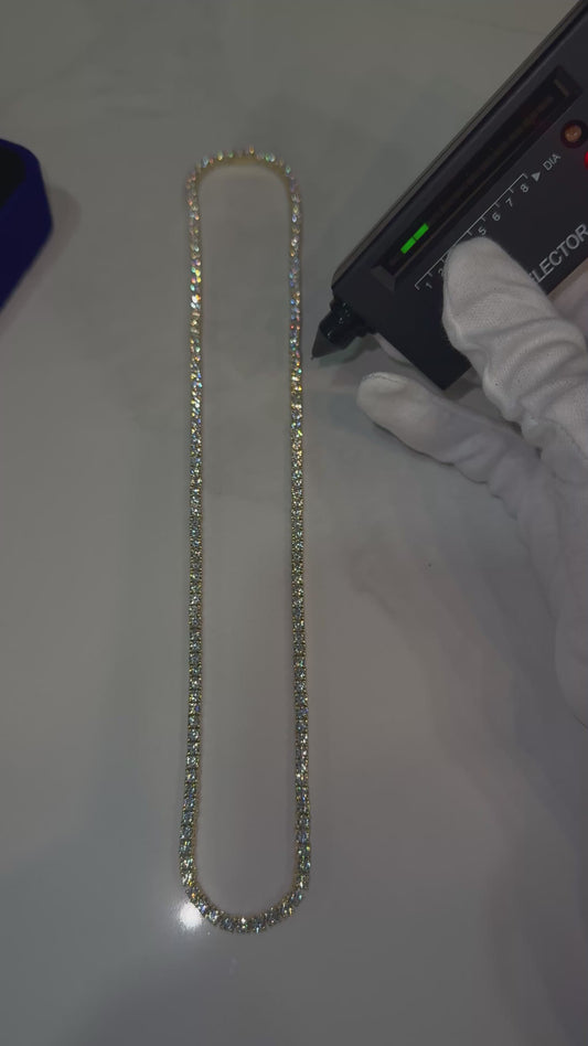 925 Sterling Silver VVS1 Moissanite Tennis Chain
